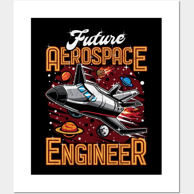 Future Aerospace Engineer Spaceship Obsessed Kid Wall Art by theperfectpresents